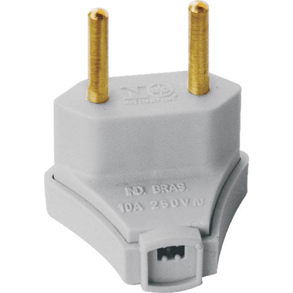 PLUG 90° MINI ABNT 10A 250V PERLEX C/10