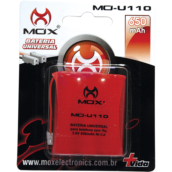 BATERIA 3,6V 650MAH TEL S/FIO UNIVERSAL 3XAA MO-U110 MOX