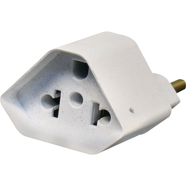 ADAPTADOR 2P+T 10A BRANCO MILFRA