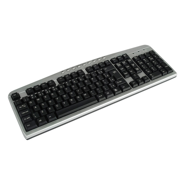 TECLADO INF KB3201 USB MTMIDIA PRETO/PRATA COLETEK