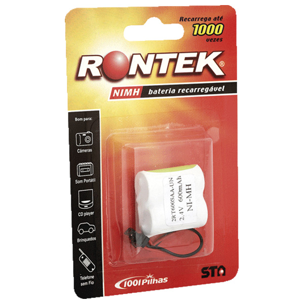 BATERIA 2,4V 600MAH 2X3AA PLUG UNIVERSAL RONTEK