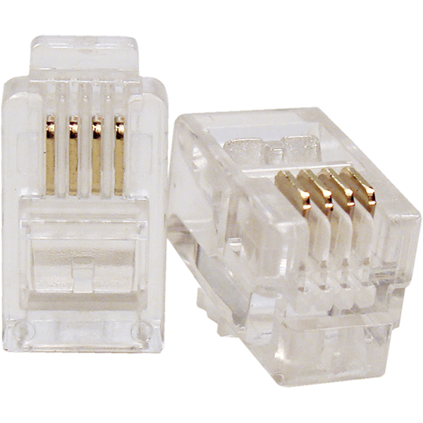 PLUG MODULAR RJ-11 4X4 4 VIAS C/10 GIGASAT