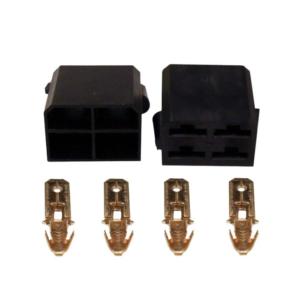 CONECTOR 4 VIAS C/ TERMINAIS C/5 PRETO PERMAK