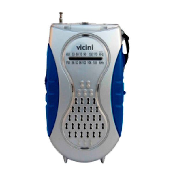 RADIO PORTATIL AM/FM VC-25 PRATA/AZUL VICINI