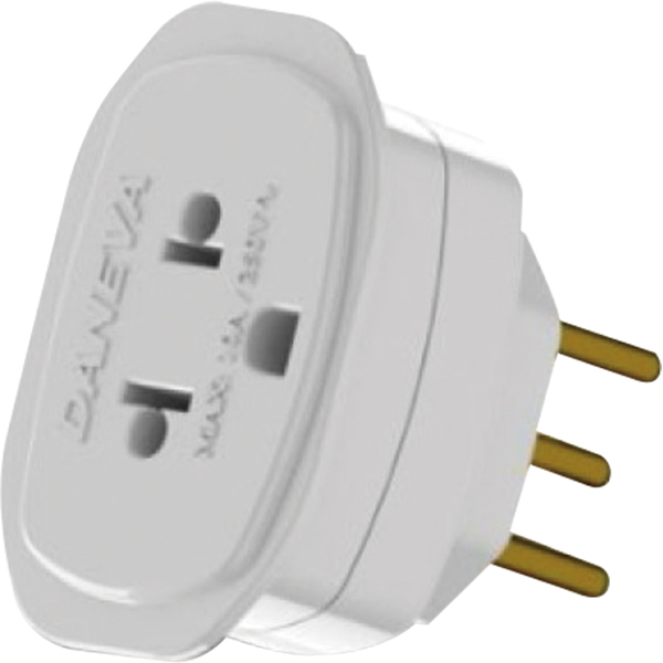 PLUG ADAPTADOR UNIVERSAL 2P+T 10A/250V GRANEL 1661 DANEVA