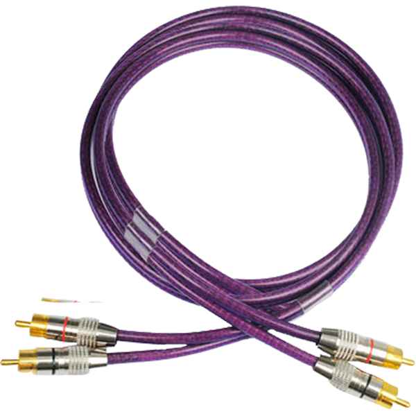 CABO 2 + 2RCA 3M DUPLA BLINDAGEM ROXO OXYGEN