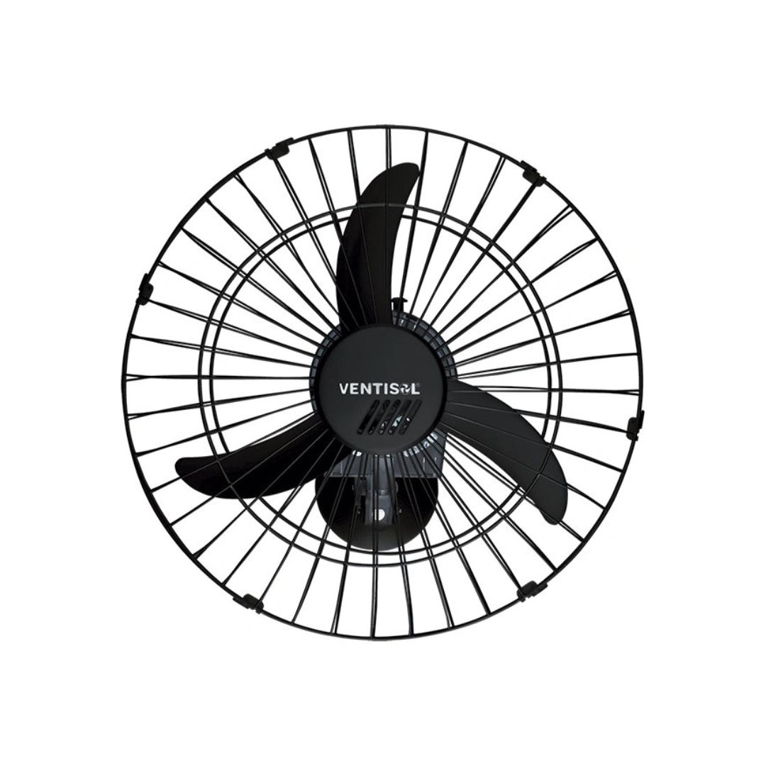 VENTILADOR DE PAREDE 60CM NEW GR 3P ACO 127V PRETO VENTISOL