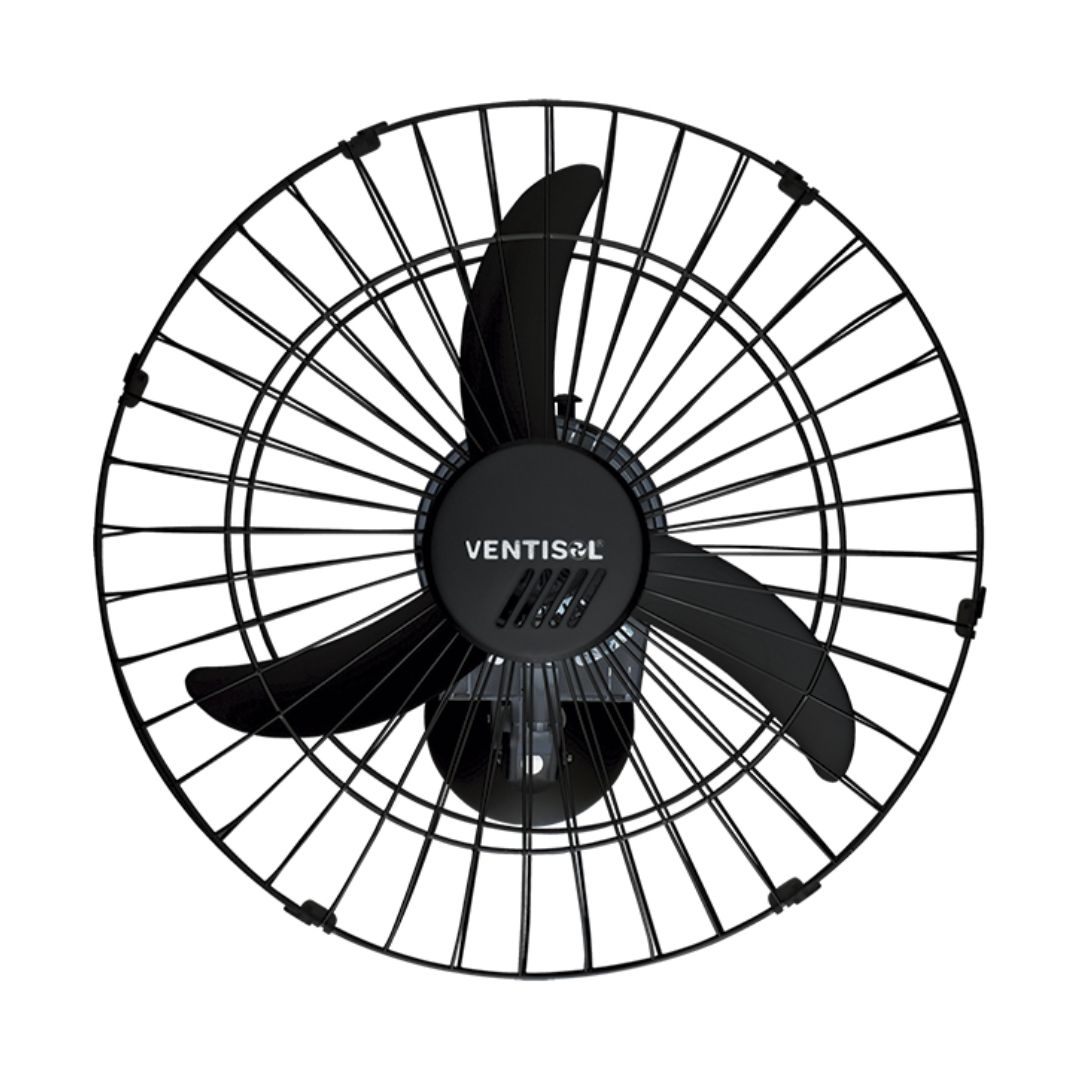 VENTILADOR DE PAREDE 60CM NEW GR 3P ACO 220V PRETO VENTISOL