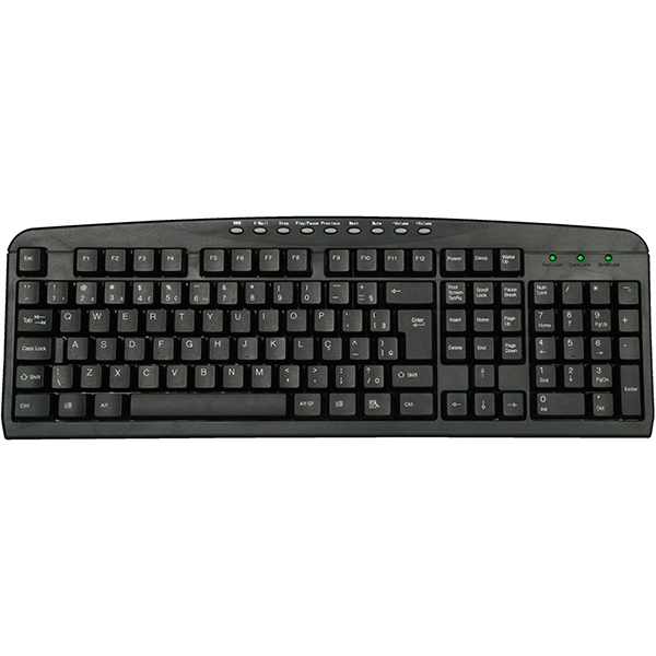 TECLADO INF KB3201 USB MTMIDIA PRETO COLETEK