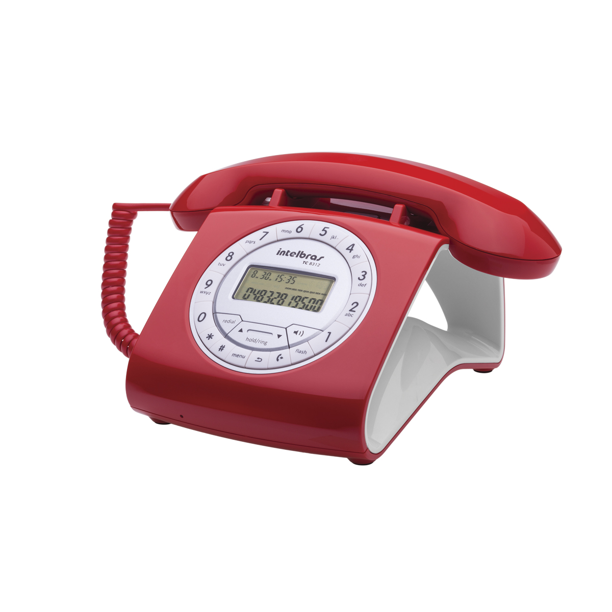 TELEFONE C/FIO TC8312 VERMELHO INTELBRAS