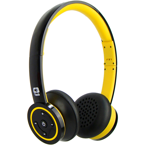 FONE DE OUVIDO BLUETOOTH H-W955B PRETO/AMARELO C3TECH