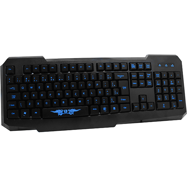 TECLADO GAME KG-02L LUMINOSO PRETO C3TECH