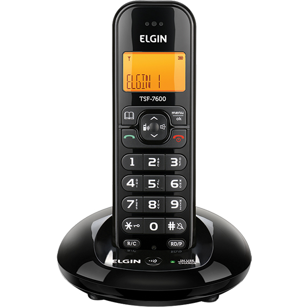 TELEFONE S/FIO ID VIVA VOZ DISPLAY ILUM.PRETO TSF7600 ELGIN