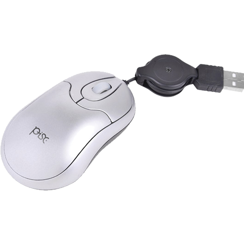 MOUSE OPTICO RETRATIL 1844 PRATA PISC