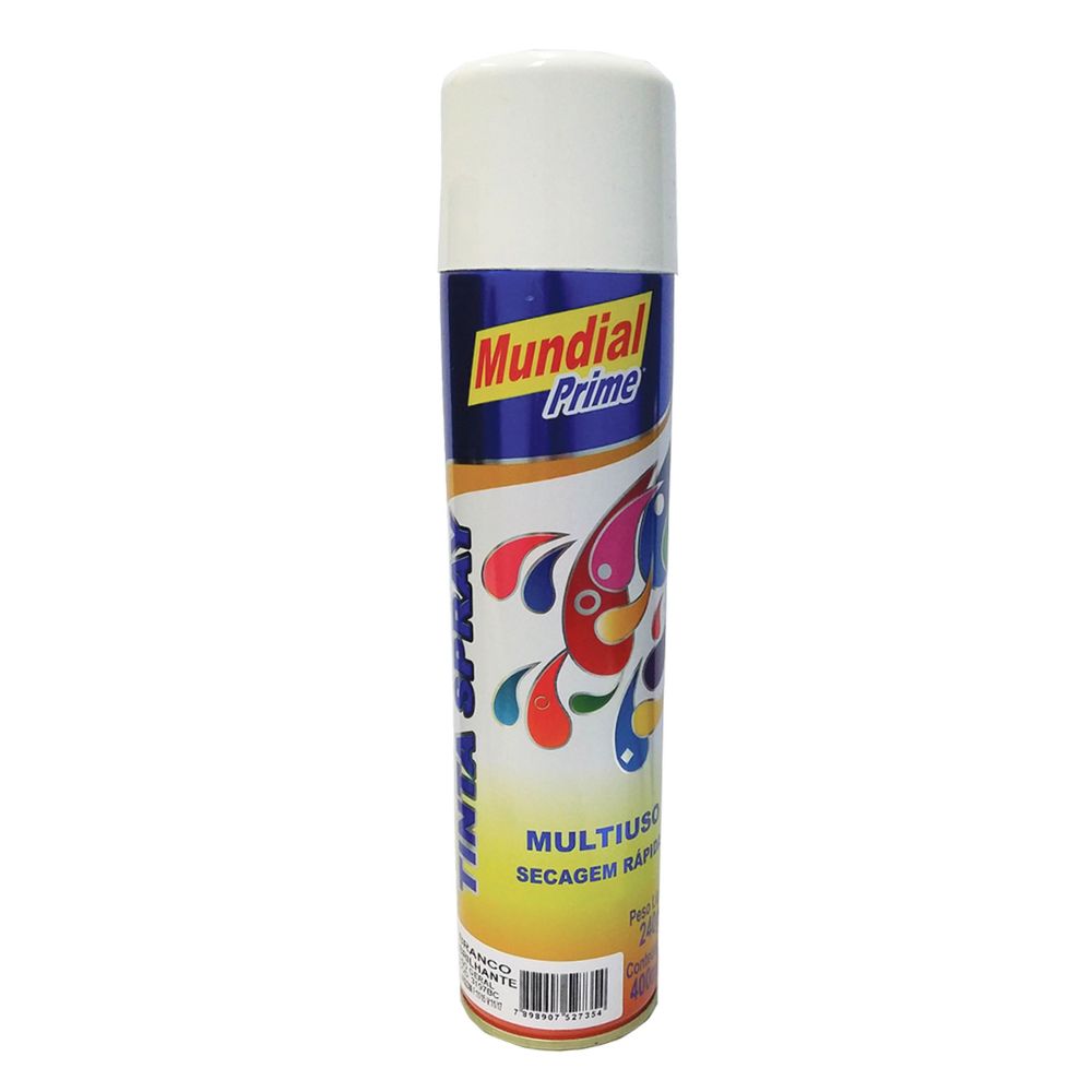 TINTA SPRAY USO GERAL BRANCO 400ML MUNDIAL PRIME