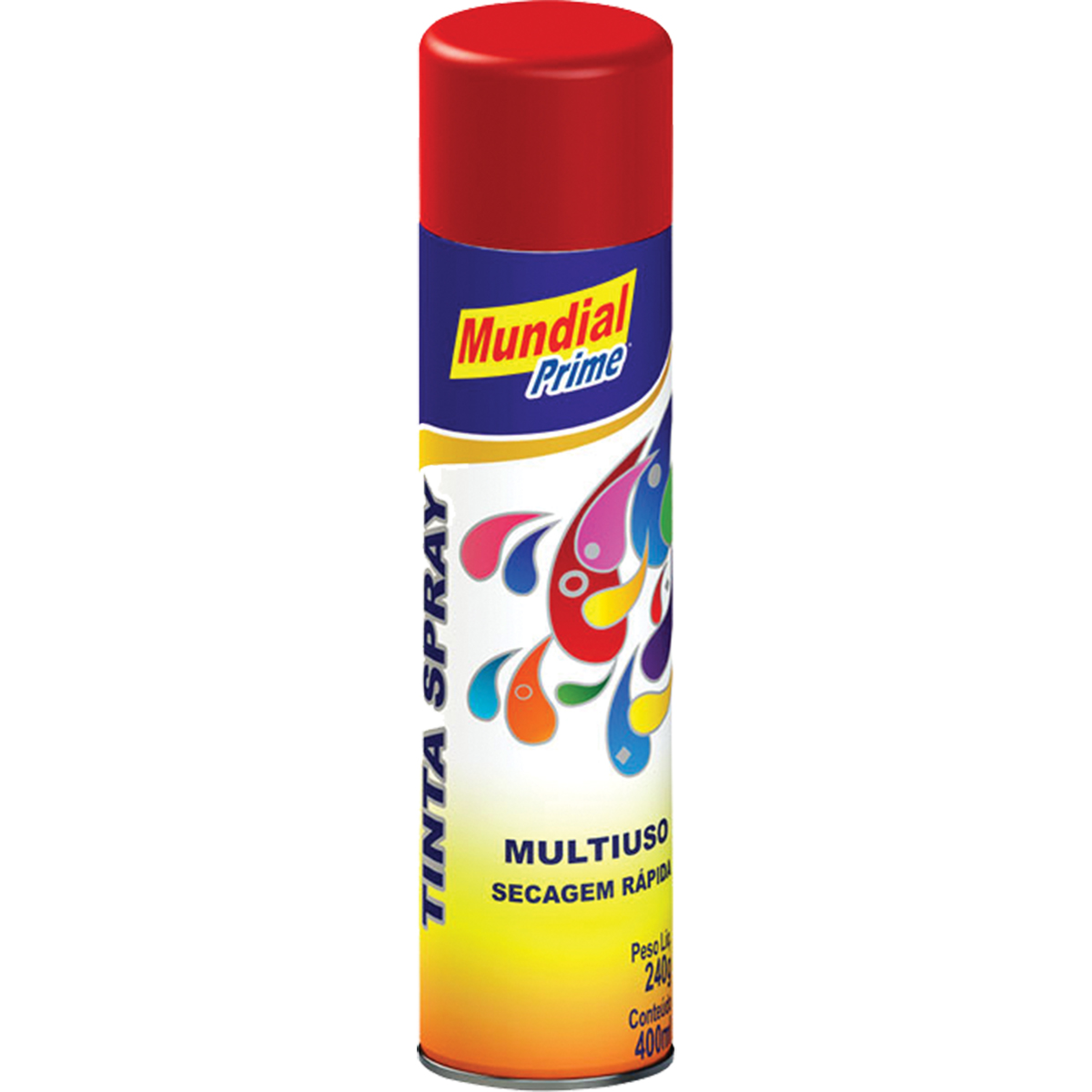 TINTA SPRAY USO GERAL VERMELHO 400ML MUNDIAL PRIME