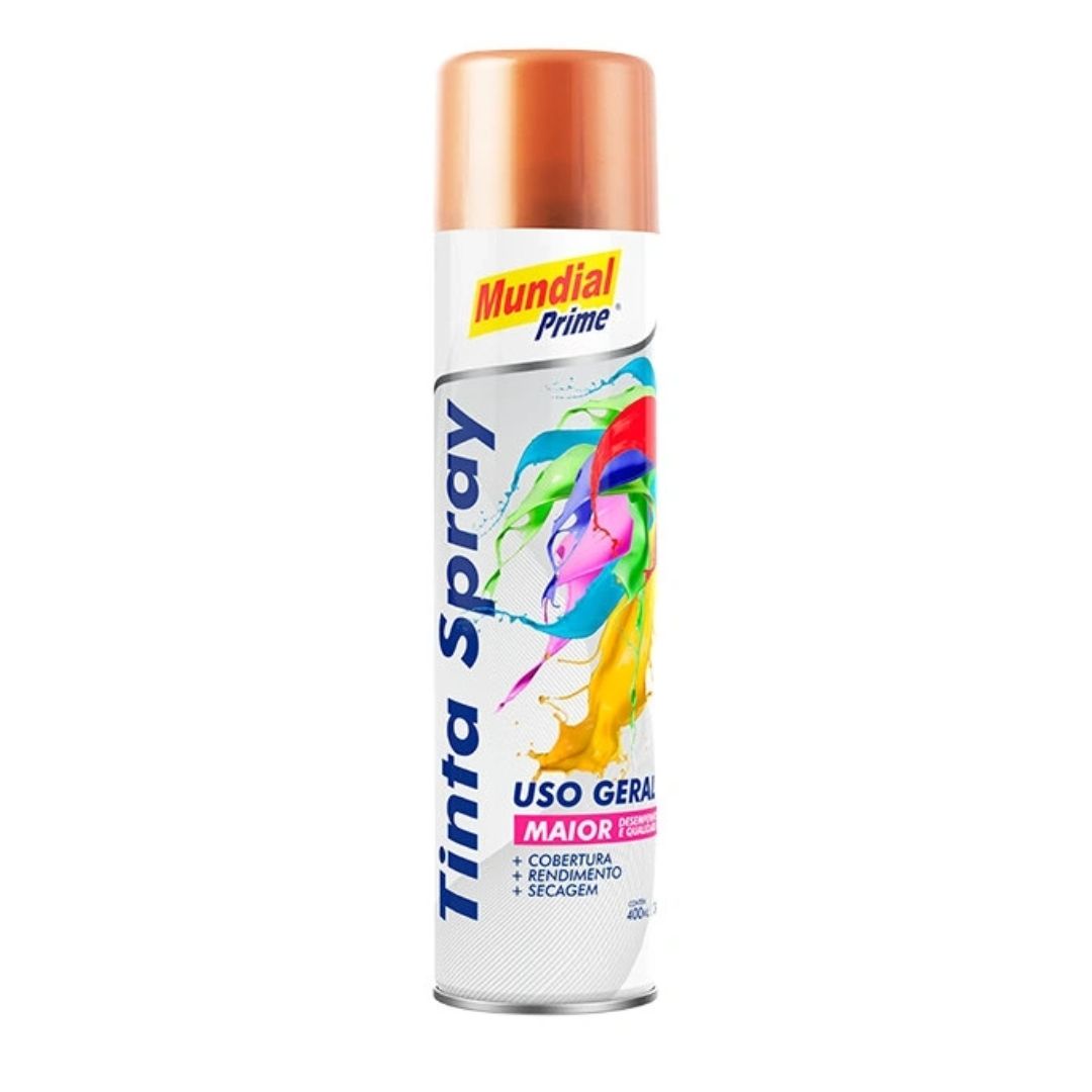 TINTA SPRAY METALICA COBRE 400ML MUNDIAL PRIME