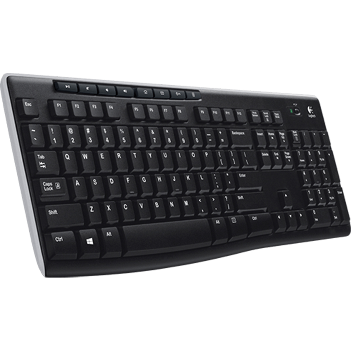 TECLADO WIRELESS K270 MULTIMIDIA ABNT2 PRETO LOGITECH