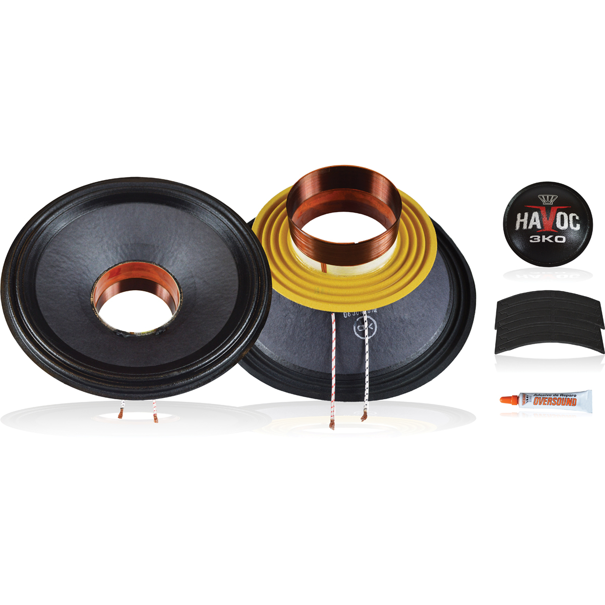 KIT P/ REPARO WOOFER 12 POL. DE 1.500WRMS 4OHMS - HAVOC 12 3K0 OVERSOUND