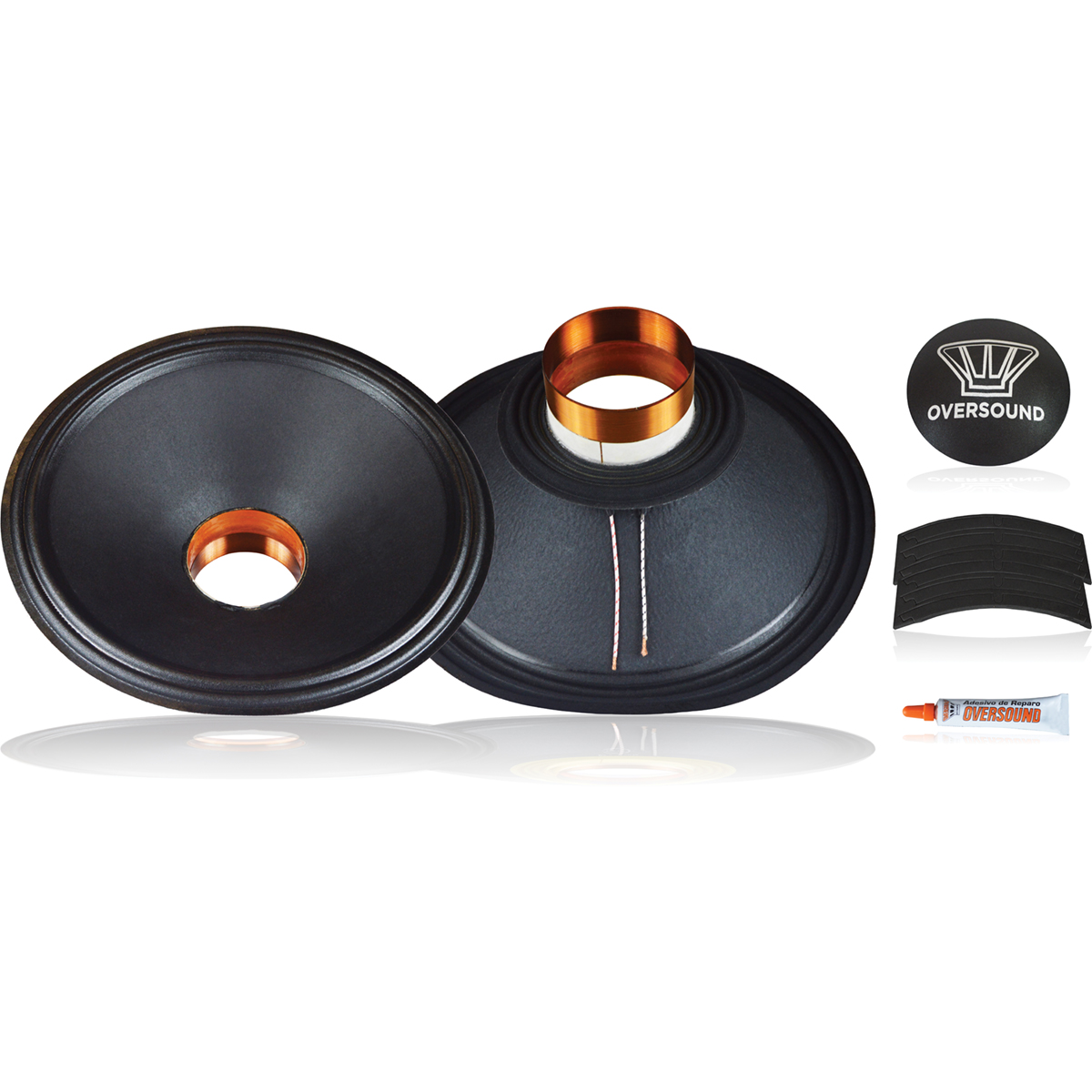 KIT P/ REPARO SUB WOOFER 18 DE 1.200WRMS 8OHMS - SUB 1200 ST OVERSOUND