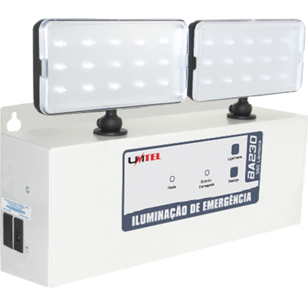 Iluminacao de Emergencia Com Led 960 Lumens Ba230 Unitel Ricopeças
