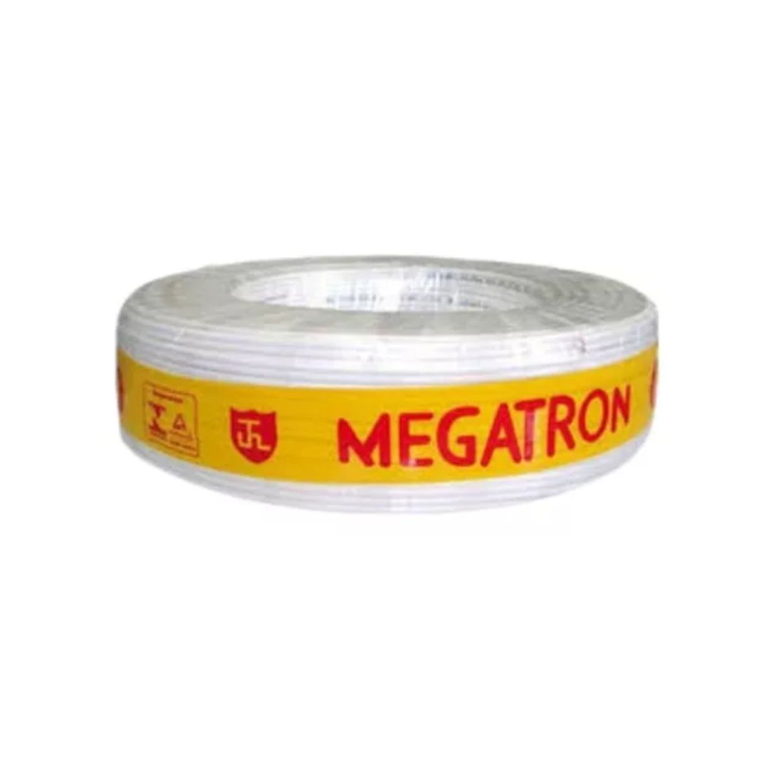 CABO COAXIAL RG 06 67 BRANCO ROLO 100M MEGATRON