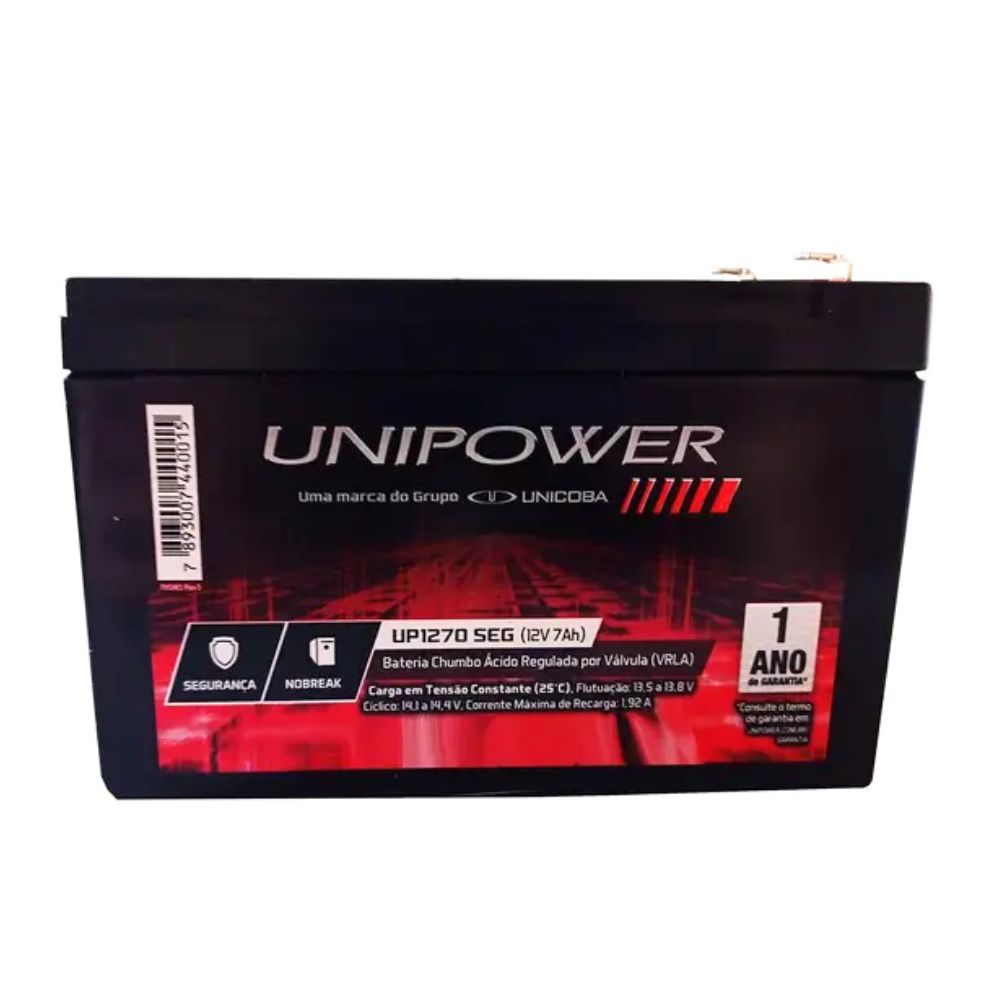 BATERIA 12V 7A SELADA UP1270E UNIPOWER