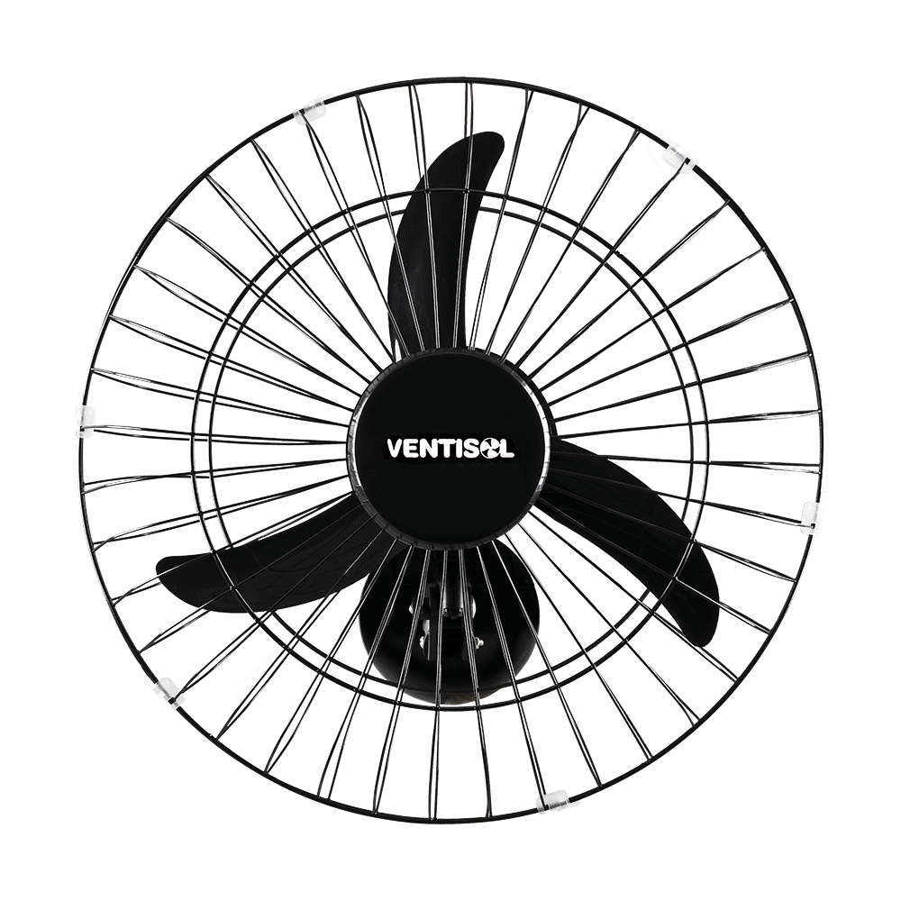 VENTILADOR DE PAREDE OSC 50CM 3P NEW GR ACO PRETO 127V VENTISOL