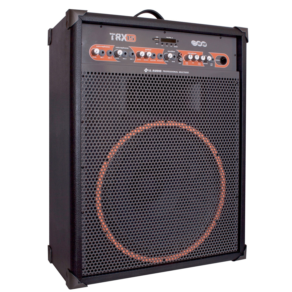 CAIXA MULTIUSO TRX15 120W RMS USB/CARTAO/BLUETOOTH/FM L.L.