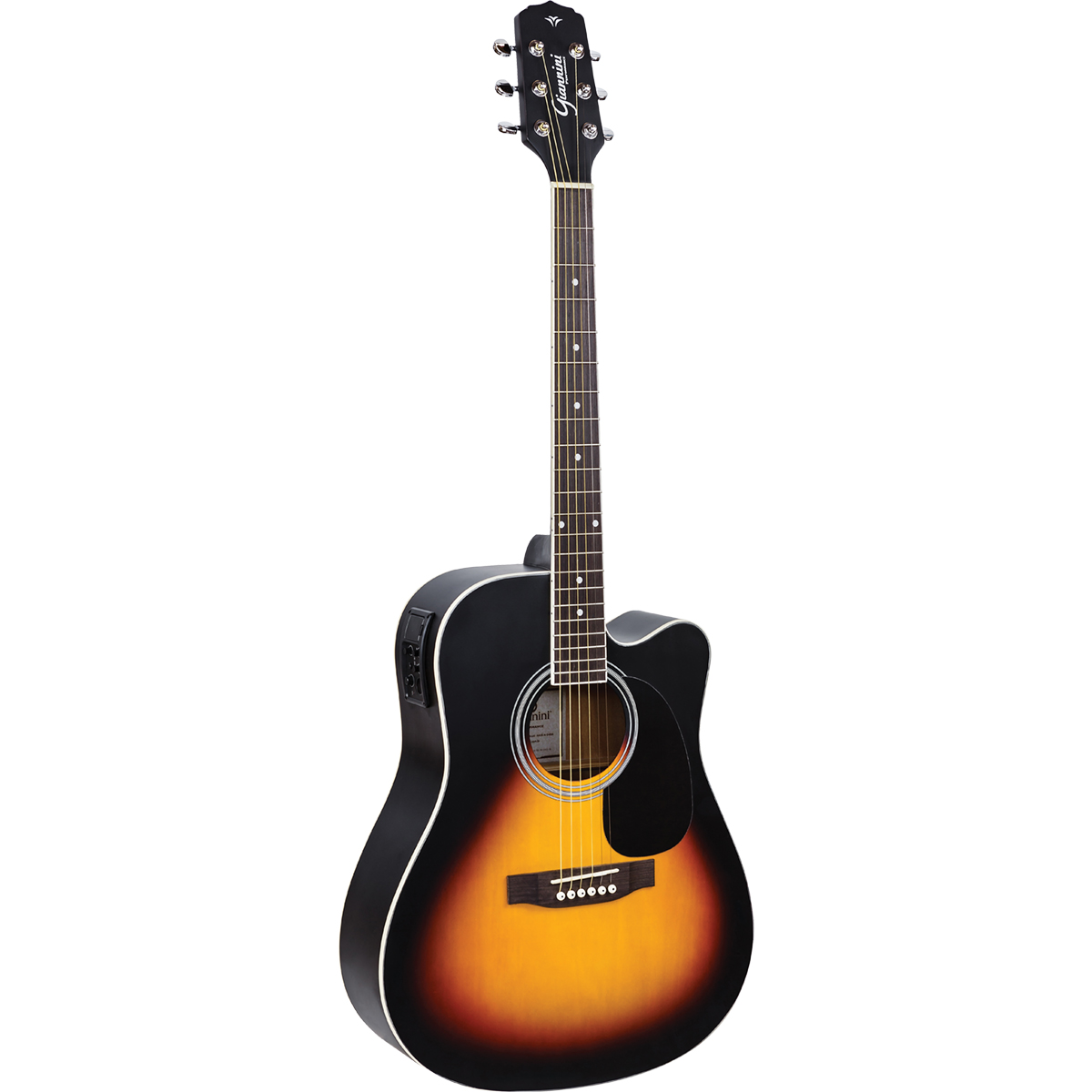 VIOLAO ELETRICO ACO FOLK C/ CUTAWAY GDC-1 CEQ VSB VINTAGE SUNBURST GIANNINI