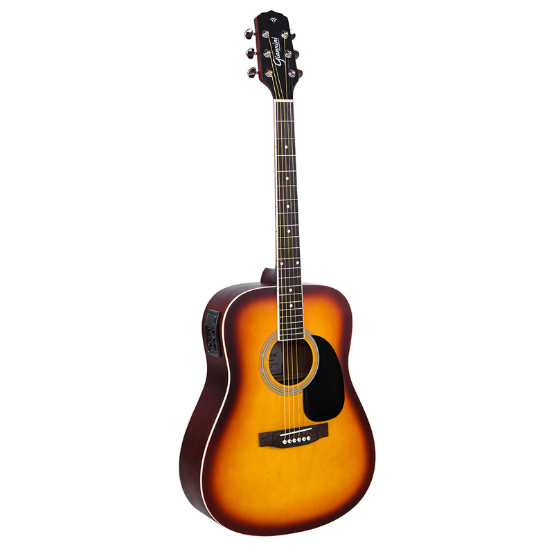 VIOLAO ELETRICO ACO FOLK GD-1 EQ SUNBURST TS GIANNINI