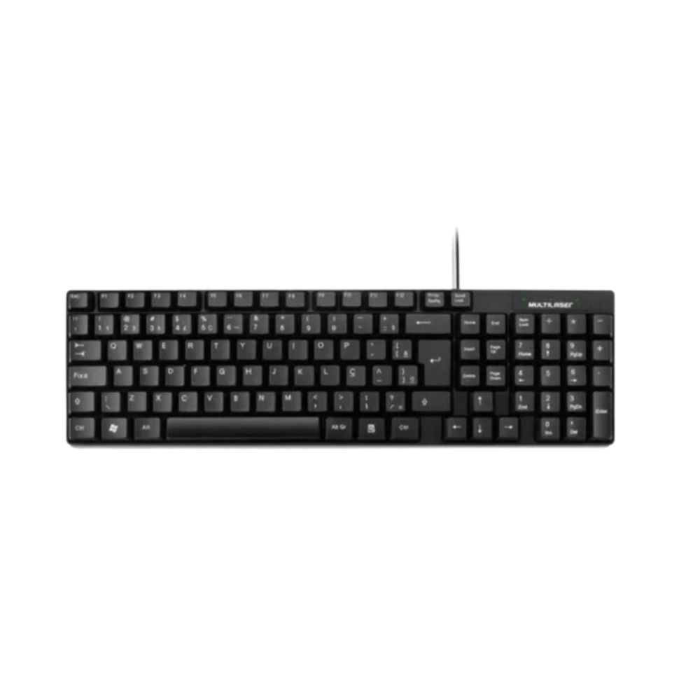 TECLADO USB SLIM LASER TC193 PRETO MULTILASER