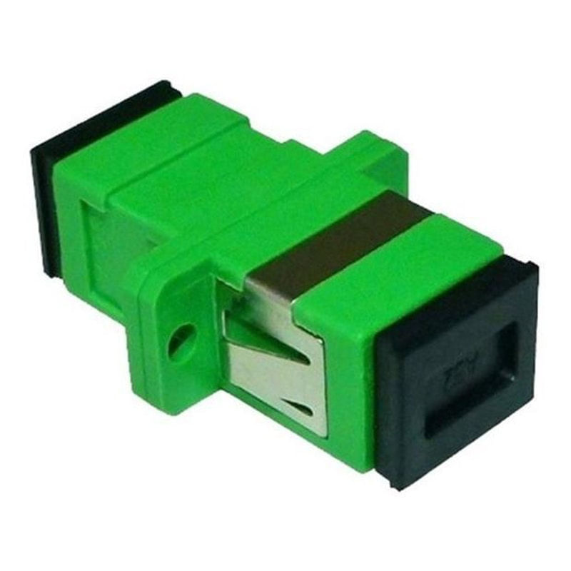 ADAPTADOR ACOPLADOR OPTICO P/ FIBRA OPTICA LC(APC) X LC(APC), SIMPLES PCT C/ CAPA VERDE C/25 GIGASAT