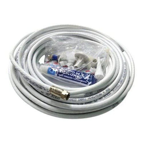 KIT CABO RG06 67% 15M C/2 CONECTOR COMPRESSAO MEGATRON