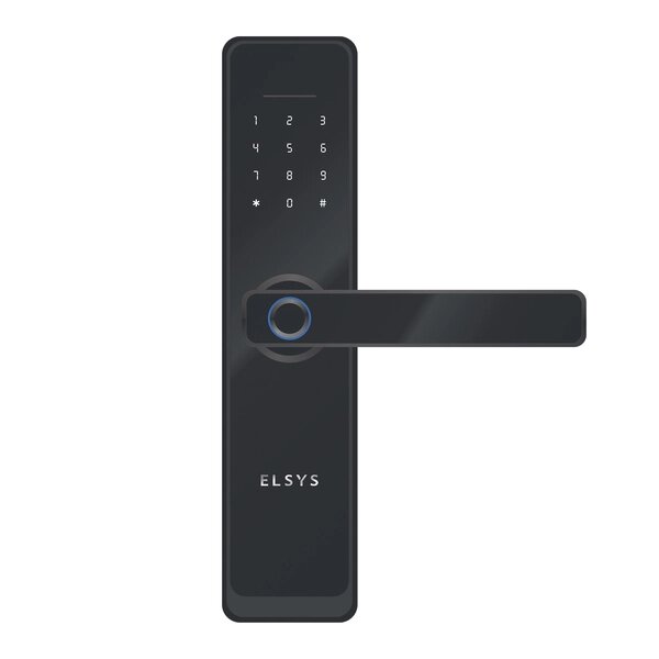 FECHADURA DIGITAL DE EMBUTIR WI-FI COM BIOMETRIA ESF-DE4000B PRETO ELSYS