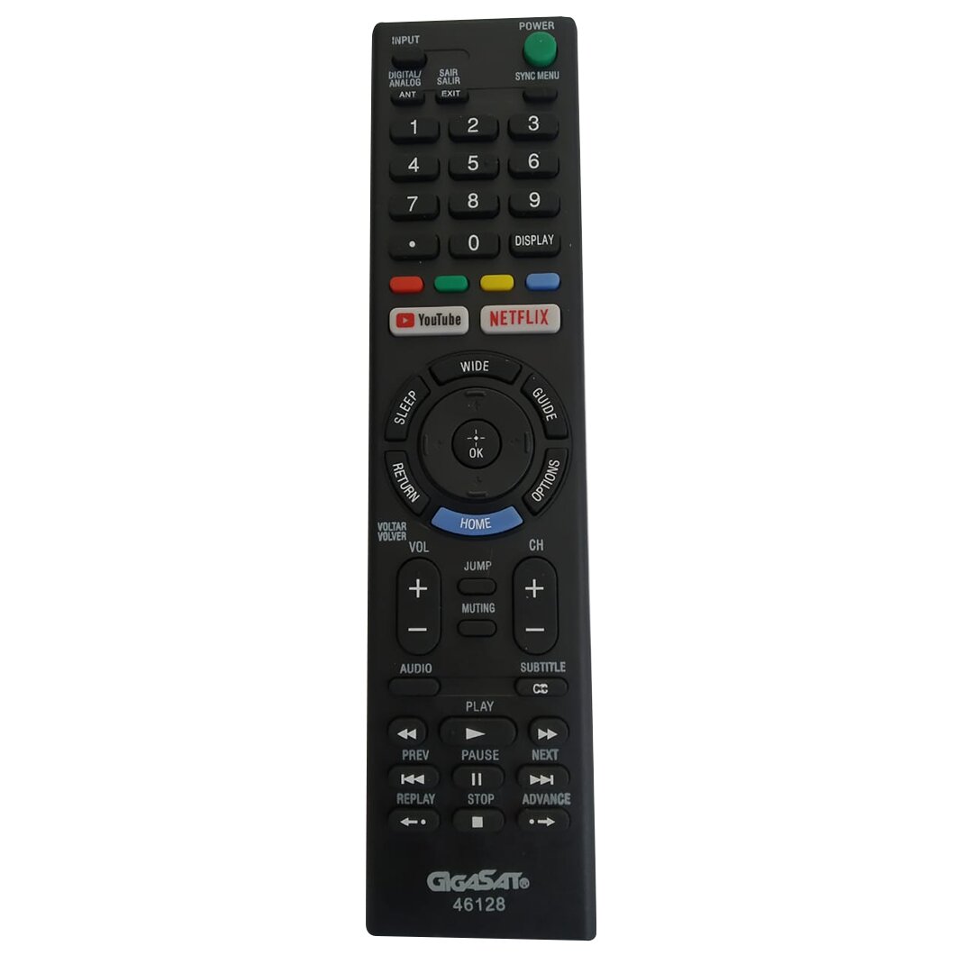 CONTROLE TV SMART LCD/LED SONY C/ NETFLIX/YOUTUBE GIGASAT