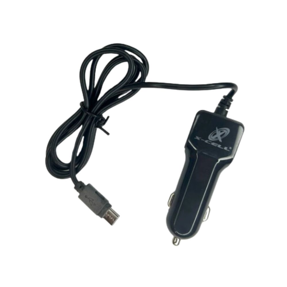 CARREGADOR AUTOMOTIVO P/ CELULAR TIPO C + 1 PORTA USB 2,5A X-CELL