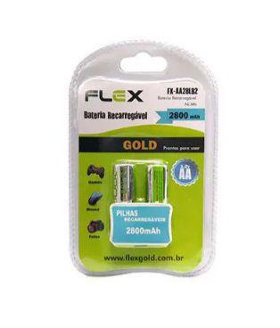 PILHA RECARREGAVEL AA BLISTER C/2 2800MAH FLEX