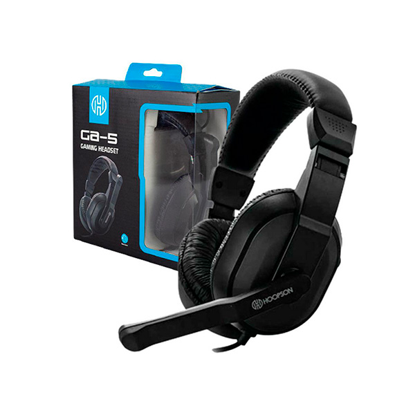 FONE DE OUVIDO HEADSET GAMER PLUG P3 C/ MICROFONE PRETO HOOPSON