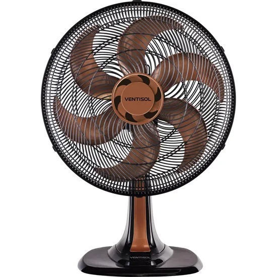 VENTILADOR OSC MESA TURBO 6P 40CM BRONZE 127V PREMIUM VENTISOL