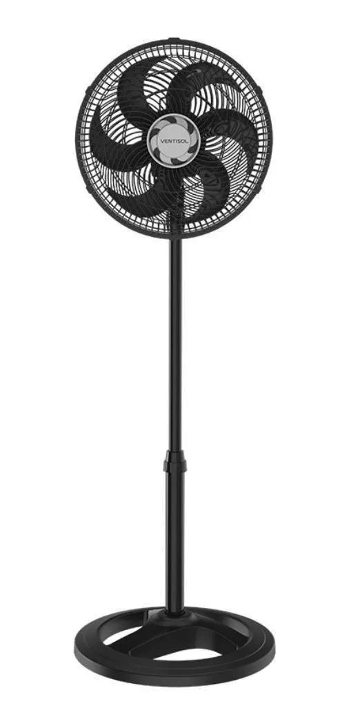 VENTILADOR DE COLUNA TURBO 6P 30CM PRETO 127V PREMIUM VENTISOL