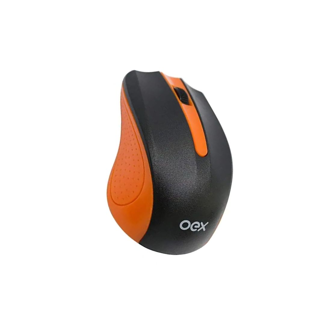 MOUSE SEM FIO OPTICO MS404 1200DPI PRETO/LARANJA OEX