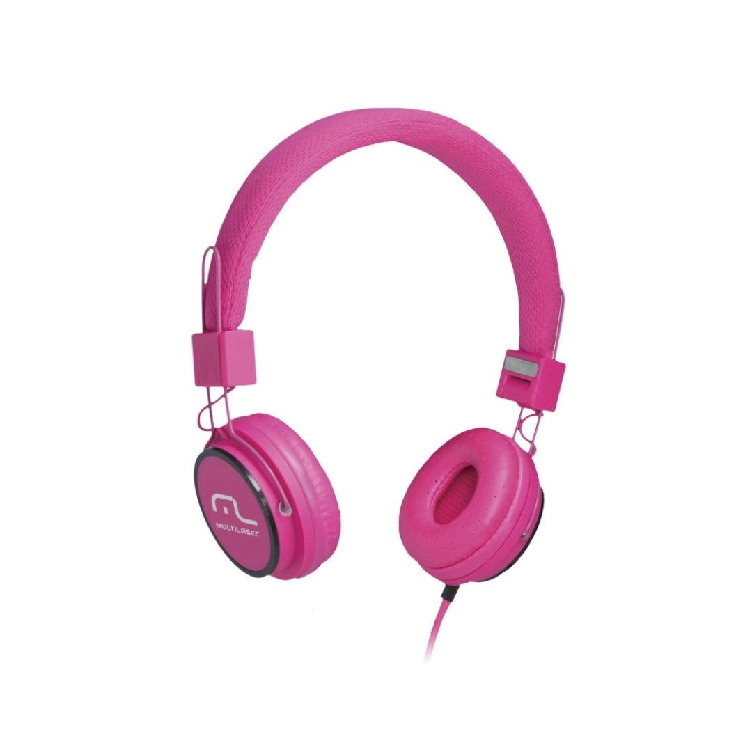 FONE DE OUVIDO HEADPHONE FUN P2 PH088 ROSA MULTILASER