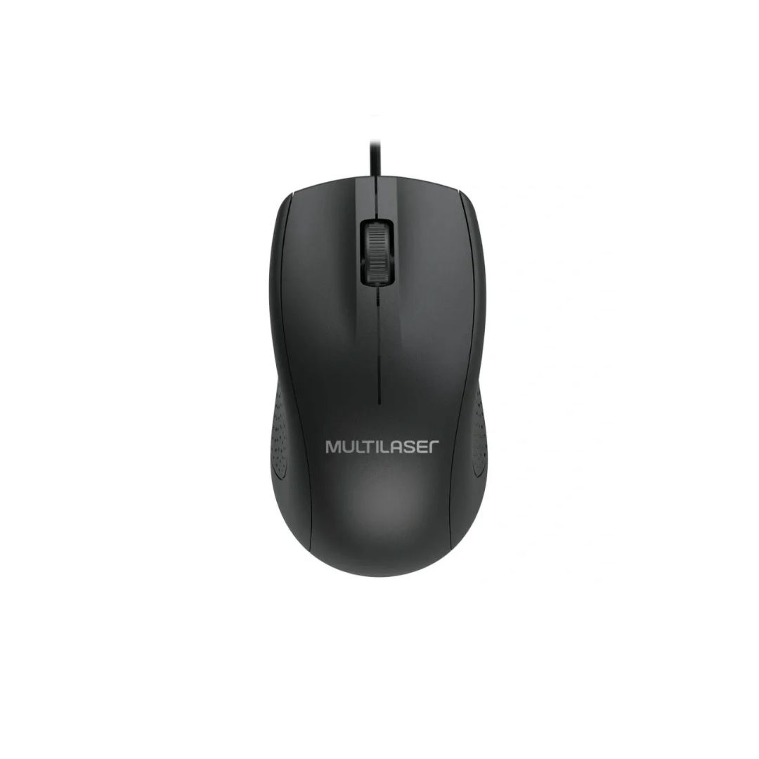 MOUSE COM FIO LARGE USB 1200DPI MO308 PRETO MULTILASER