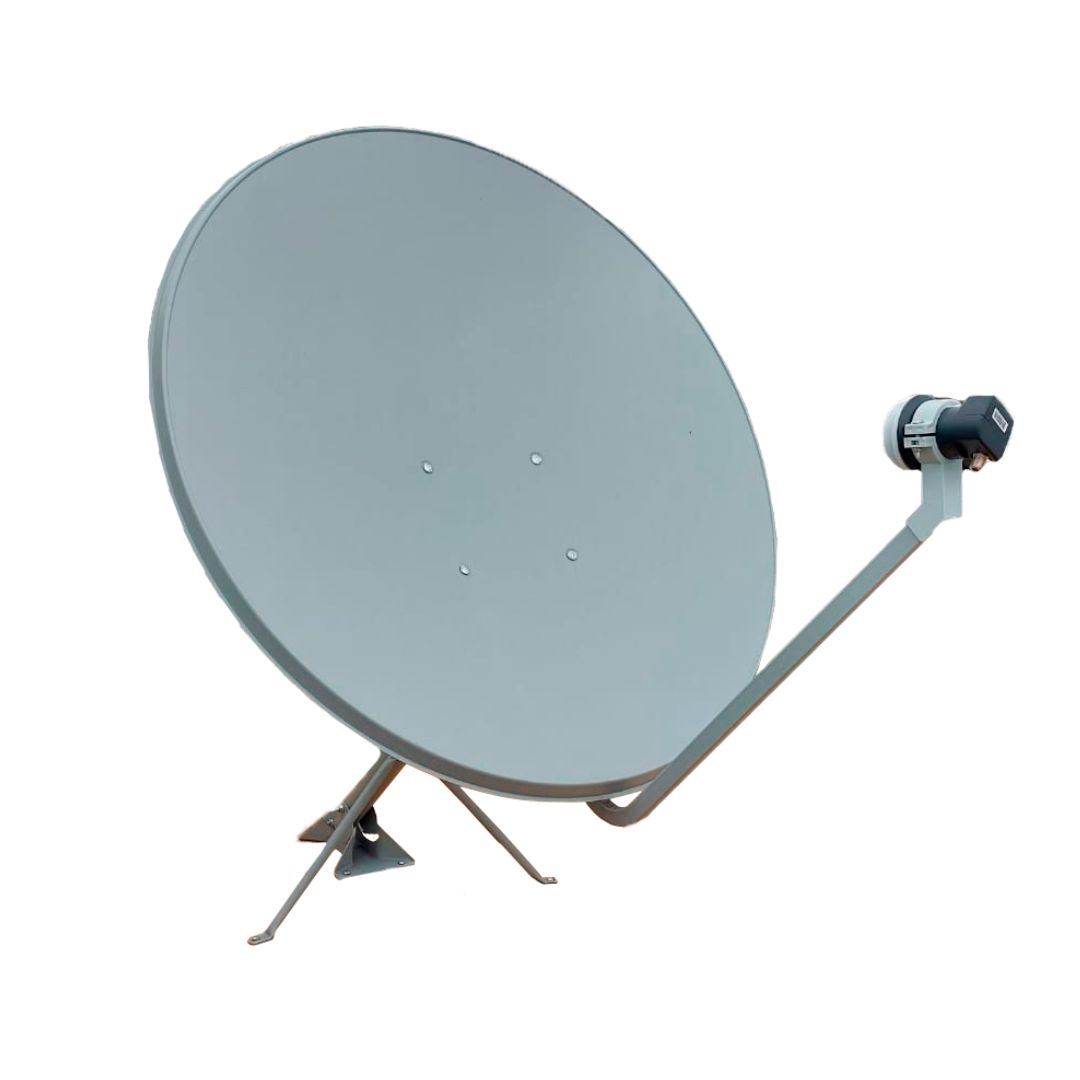 ANTENA KU 75CM C/4 OFFSET (PEDESTAL 60CM) c/ LOGO