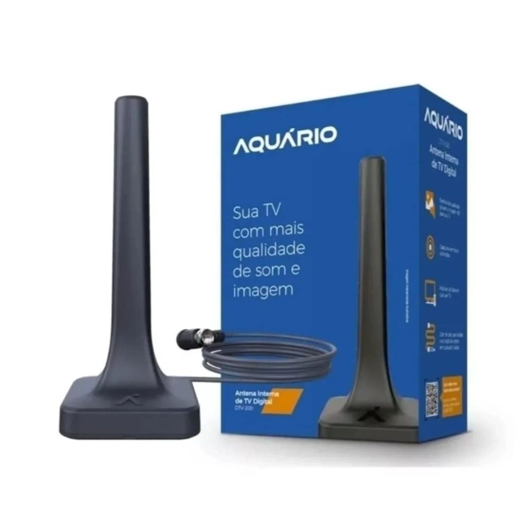 ANTENA INTERNA DTV-200 C/CABO 2,5M 4K AQUARIO