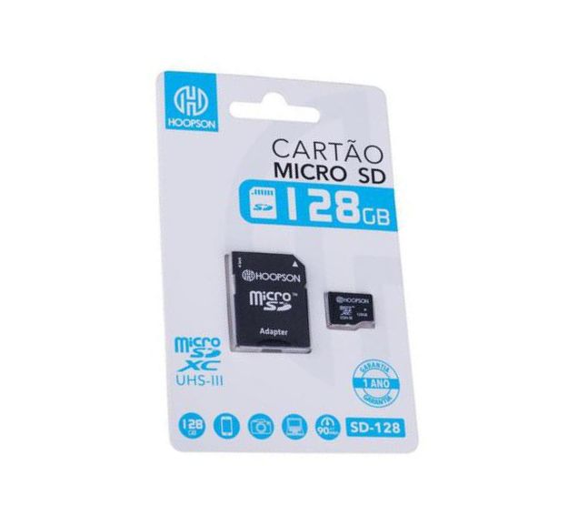 CARTAO DE MEMORIA MICRO SD 128GB CLASSE 10 - HOOPSON