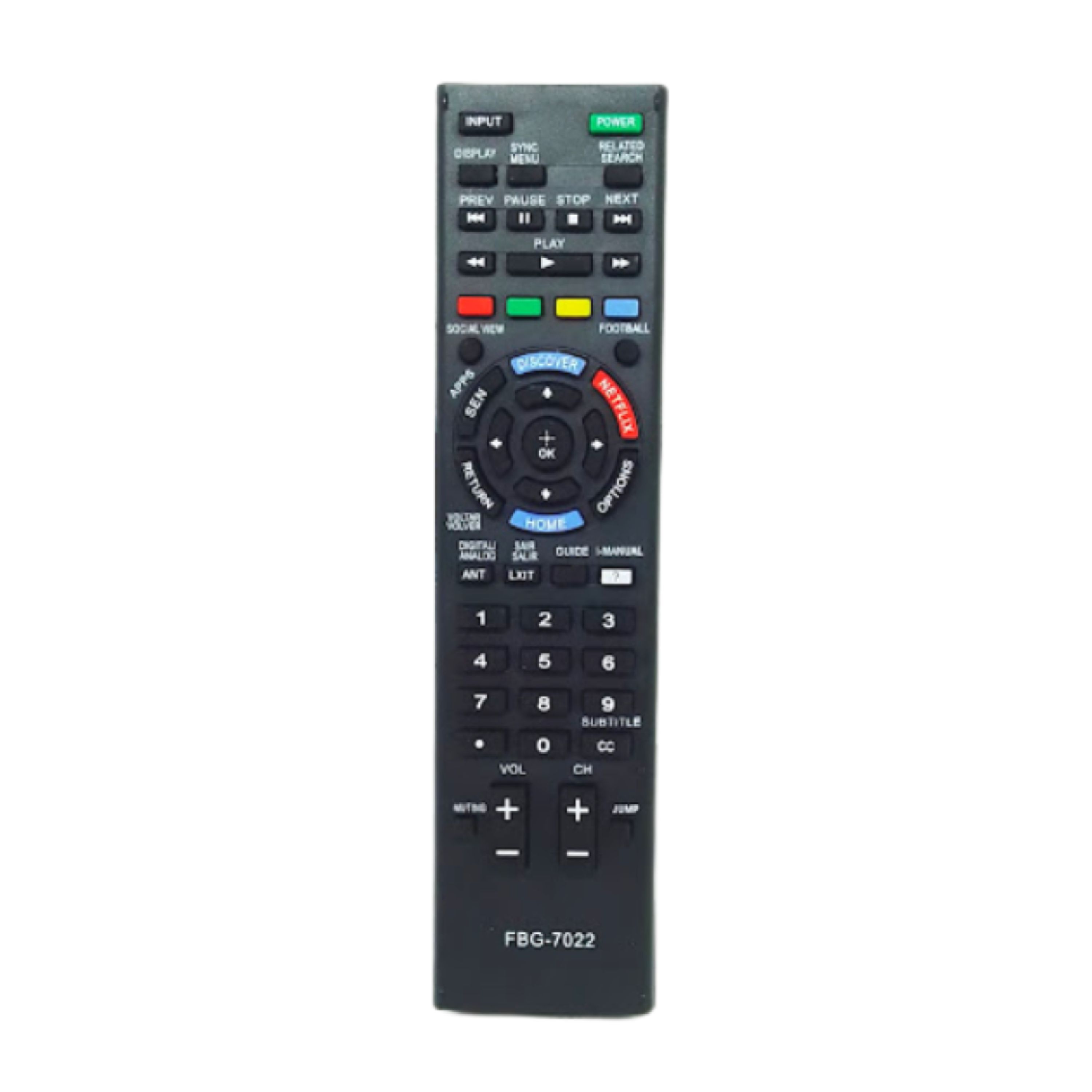 CONTROLE TV SMART SONY C/NETFLIX  DISCOVERY 7022 IMPORTADO