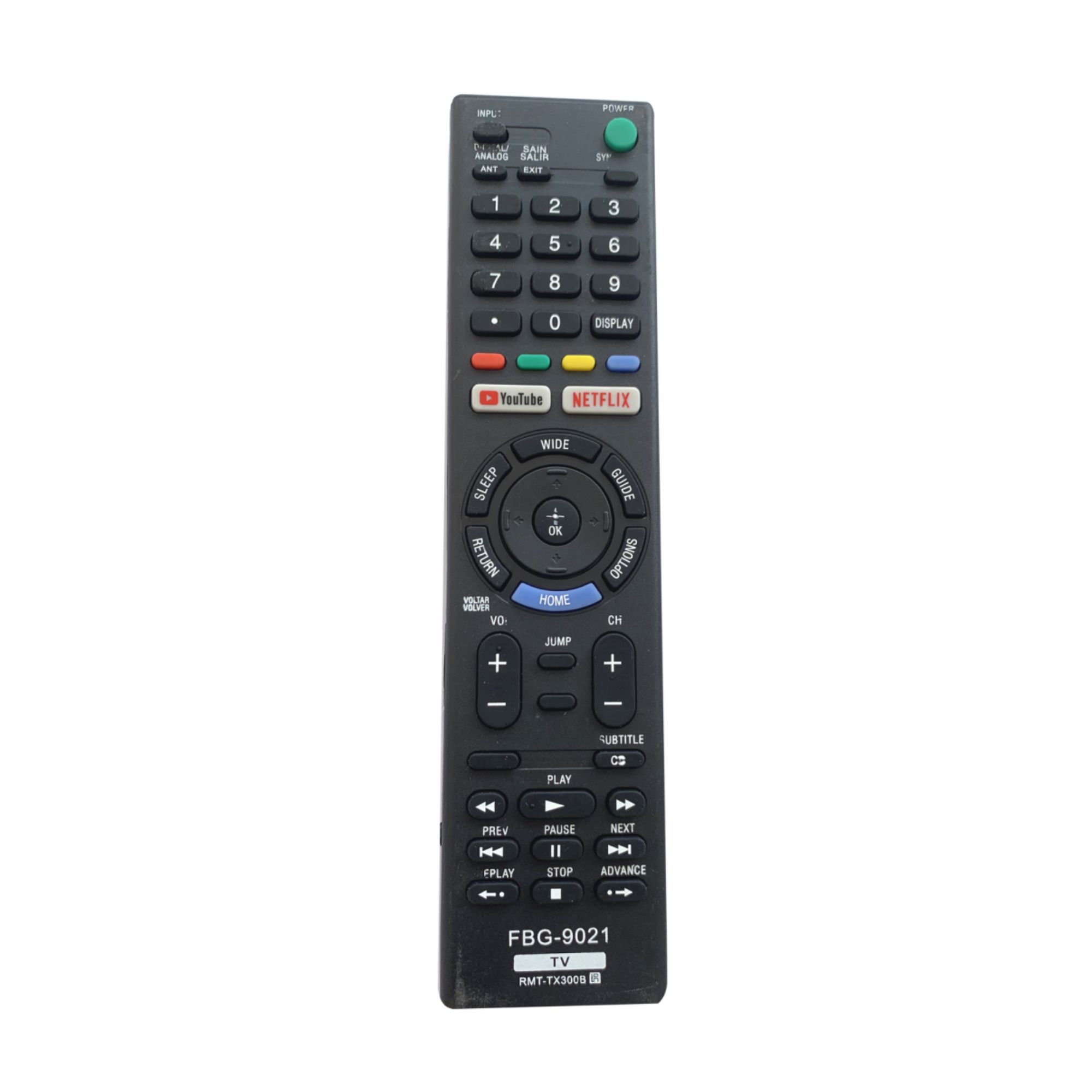 CONTROLE TV SMART SONY C/NETFLIX YOUTUBE 9021 IMPORTADO