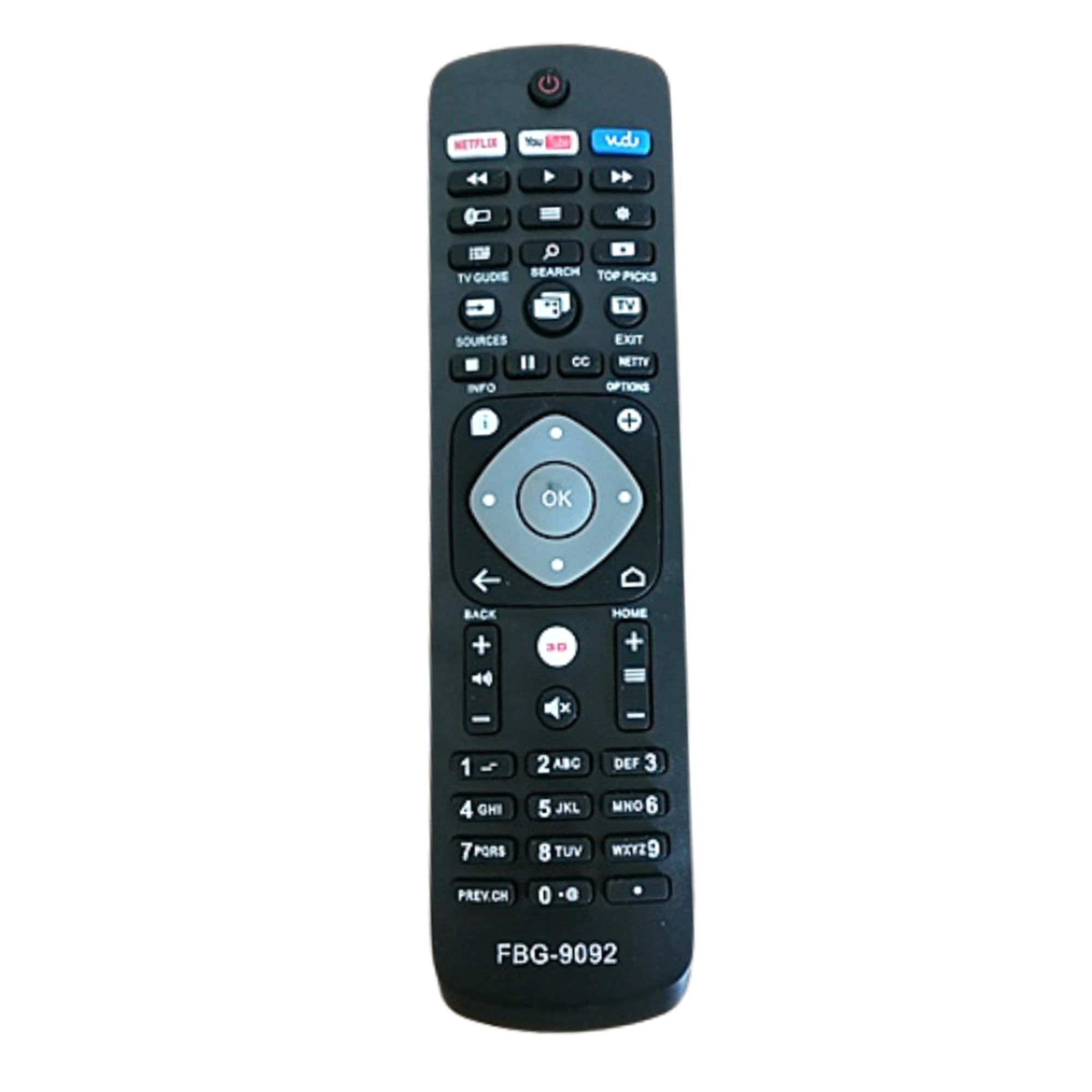 CONTROLE TV SMART PHILIPS C/NETFLIX YOUTUBE HULU 9092 IMPORTADO